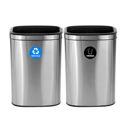 Alpine Industries ALP470-40L-R-T, 10.5 Gal 2-Stream Recycle Trash Station-cityfoodequipment.com