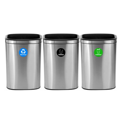 Alpine Industries ALP470-40L-R-T-CO, 10.5 Gal 3-Stream Recycle Trash Compost-cityfoodequipment.com