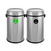 Alpine Industries ALP470-65L-1-CO-T, 17 Gallon Stainless Steel Indoor Compost and Trash Station with Swivel Lid-cityfoodequipment.com