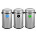 Alpine Industries ALP470-65L-1-R-T-CO, 17 Gallon Stainless Steel Indoor Recycling, Trash, and Compost Bins with Swivel Lid-cityfoodequipment.com
