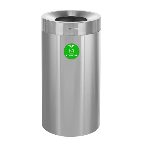 Alpine Industries ALP475-27-CO, 27 Gallon Stainless Steel Compost Can-cityfoodequipment.com