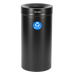 Alpine Industries ALP475-27-BLK-R, 27 Gallon Stainless Steel Recycling Can (Black)-cityfoodequipment.com