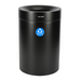 Alpine Industries ALP475-50-BLK-R, 50 Gallon Stainless Steel Recycling Can (Black)-cityfoodequipment.com