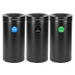 Alpine Industries ALP475-27-BLK-R-T-CO, 27 Gallon Stainless Steel Compost Bin, Recycling Can, and Trash Receptacle (Black)-cityfoodequipment.com
