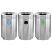 Alpine Industries ALP475-50-R-T-CO, 50 Gallon Stainless Steel Compost Bin, Recycling Can, and Trash Receptacle-cityfoodequipment.com