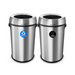 Alpine Industries ALP470-65L-R-T, 17 Gallon Stainless Steel Open Top Recycling Bin and Trash Receptacle-cityfoodequipment.com