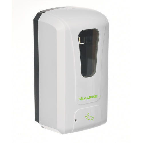 Alpine Industries ALP430-L, Automatic Hands-Free Liquid/Gel Hand Sanitizer/Soap Dispenser, 1200 mL, White-cityfoodequipment.com