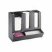 Cal-Mil 1013 Straw & Lid Organizer w/ 3 Sections, 13 1/4 x 7 1/4 x 11", Black-cityfoodequipment.com