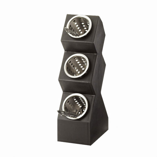 Cal-Mil 1016-3-96 3 Compartment Cylinder Display Only - Midnight Bamboo-cityfoodequipment.com