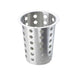 Cal-Mil 1017-39 4 1/2" Round Perforated Flatware Cylinder - 5 1/2"H, Stainless-cityfoodequipment.com