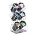 Cal-Mil 1025-6-13 6 Hole Vertical Wire Silverware Display, 9 1/2 x 8 x 20" H, Black-cityfoodequipment.com