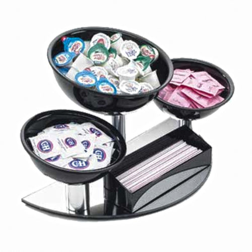 Cal-Mil 1092 Condiment Organizer w/ (4) Bins - Black-cityfoodequipment.com