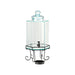 Cal-Mil 1111 2 Gallon Hexagon Glass Beverage Dispenser w/ Ice Chamber - Black Stainless Steel Base-cityfoodequipment.com