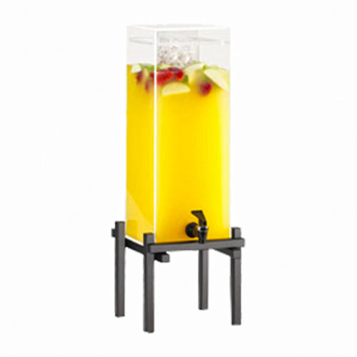 Cal-Mil 1132-1-13 1 1/2 gal Beverage Dispenser w/ Ice Tube - Plastic Container, Black Base-cityfoodequipment.com