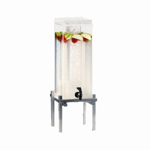 Cal-Mil 1132-1-74 1 1/2 gal Beverage Dispenser w/ Ice Tube - Plastic Container, Silver Base-cityfoodequipment.com