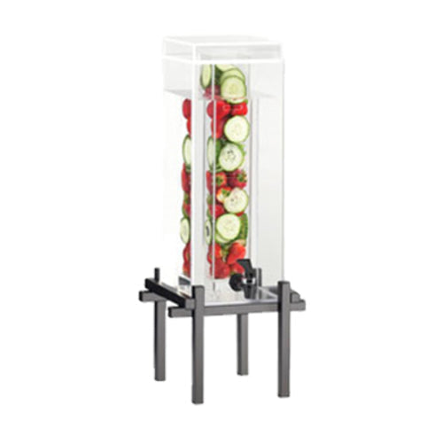 Cal-Mil 1132-1INF-13 1 1/2 gal Beverage Dispenser w/ Infuser - Plastic Container, Black Base-cityfoodequipment.com