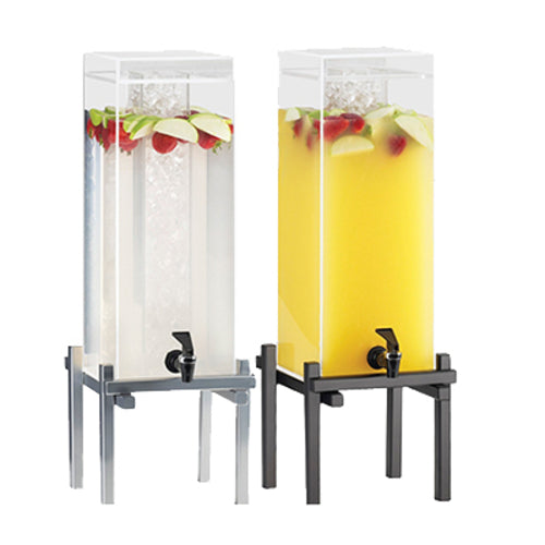 Cal-Mil 1132-3-13 3 gal Beverage Dispenser w/ Ice Tube - Plastic Container, Black Base-cityfoodequipment.com