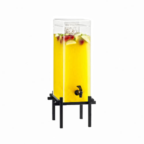 Cal-Mil 1132-5-13 5 gal Beverage Dispenser w/ Ice Tube - Plastic Container, Black Base-cityfoodequipment.com
