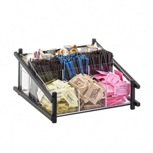 Cal-Mil 1148-13 Condiment Organizer w/ (7) Bins - Black-cityfoodequipment.com