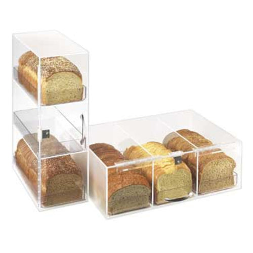 Cal-Mil 1204-12 3 Drawer Bread Case w/ Hinged Door - 7"W x 12"D x 20"H, Plastic, Clear-cityfoodequipment.com