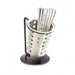 Cal-Mil 1226-13-PERF 6" Flatware Display w/ Perforated Flatware Cylinder - Iron, Black-cityfoodequipment.com
