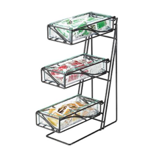 Cal-Mil 1235-13-43 Condiment Organizer w/ (3) Bins - Black-cityfoodequipment.com