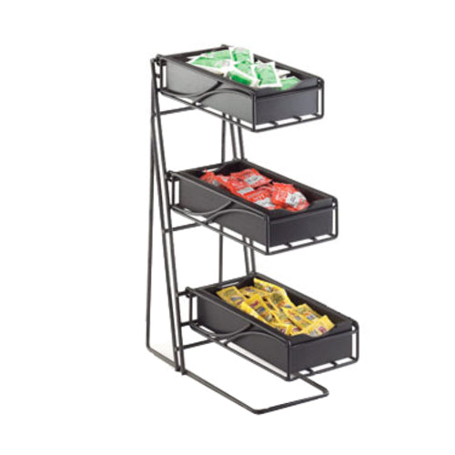 Cal-Mil 1235-13-96 Condiment Organizer w/ (3) Bins - Black-cityfoodequipment.com