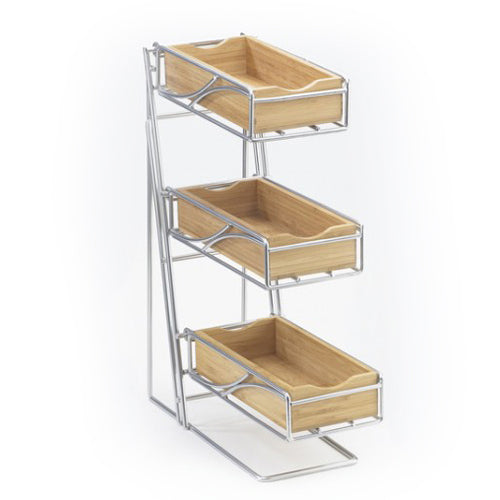 Cal-Mil 1235-39-60 Condiment Organizer w/ (3) Bins - Silver-cityfoodequipment.com