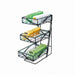 Cal-Mil 1235-TEA Condiment Organizer w/ (3) Bins - Black-cityfoodequipment.com