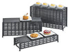 Cal-Mil 1247-11 Rectangular Buffet Riser - 21"W x 7 1/2"D x 11 1/2"H, Iron, Black-cityfoodequipment.com