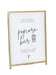 Cal-Mil 1264-90 Tabletop Sign Holder - 8 1, 2" x 11", Acrylic/Gold Iron Frame-cityfoodequipment.com