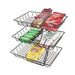 Cal-Mil 1291-3 3 Tier Display & Server Stand w/ Wire Baskets, 18 x 22" H, Black-cityfoodequipment.com