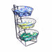 Cal-Mil 1292-3 3 Tier Display Rack w/ 12" Round Wire Baskets, Black Wire-cityfoodequipment.com