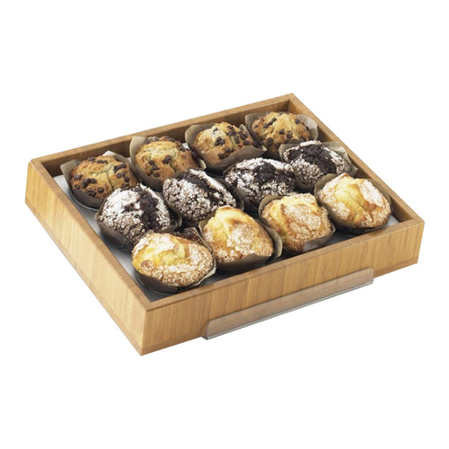 Cal-Mil 1339-60 Rectangular Display Tray - 16"L x 11"W, Bamboo-cityfoodequipment.com