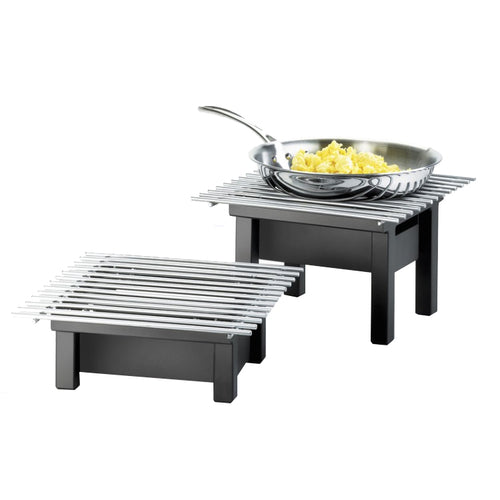 Cal-Mil 1348-12-13 12" Square Chafer Grill w/ Fuel Holder - Metal, Black-cityfoodequipment.com