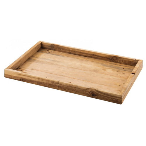 Cal-Mil 1367-12-99 Rectangular Serving Tray - 19 1/4" x 11 3/4", Reclaimed Wood-cityfoodequipment.com