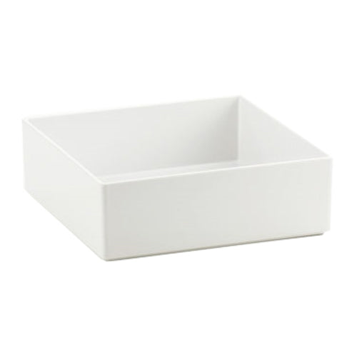 Cal-Mil 1393-15M Cater Choice Box - 10x10x3", Melamine, White-cityfoodequipment.com