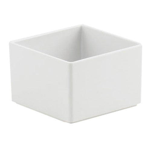 Cal-Mil 1395-15M Cater Choice Box - 5x5x3", Melamine, White-cityfoodequipment.com