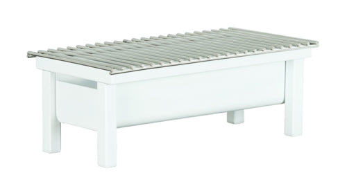 Cal-Mil 1409-22-15 Rectangular Chafer Alternative - 19 3/4"W x 10"D x 7"H, Metal, White-cityfoodequipment.com