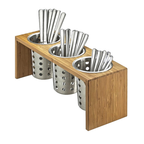 Cal-Mil 1425-3-60 Condiment Organizer w/ (3) Bins - Brown-cityfoodequipment.com