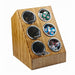 Cal-Mil 1426-60 6 Section Flatware Cylinder Holder - 12"W x 14"D x 16 1/4"H, Wood-cityfoodequipment.com