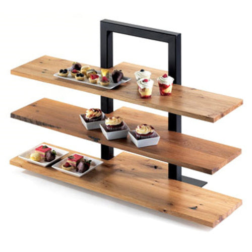 Cal-Mil 1449-60 Frame Riser Shelves for Items 1464 and 1467 - 32x11 1/2", Bamboo-cityfoodequipment.com