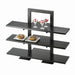 Cal-Mil 1449-96 Rectangular Shelf for 1464 & 1467 Display Risers - 32"W x 11 1/2"D, Midnight Bamboo-cityfoodequipment.com