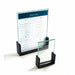 Cal-Mil 1510-32 Tabletop Menu Card Holder - 3 1/2" x 2", Plastic, Black-cityfoodequipment.com