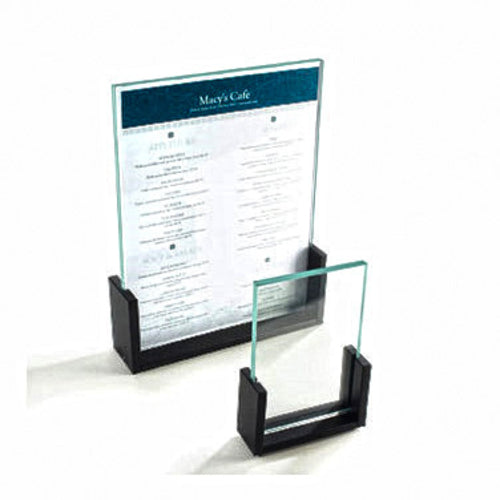 Cal-Mil 1510-46 Tabletop Menu Card Holder - 4" x 6", Acrylic/Black-cityfoodequipment.com