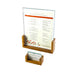 Cal-Mil 1510-46-60 Tabletop Menu Card Holder - 4" x 6", Acrylic/Bamboo-cityfoodequipment.com