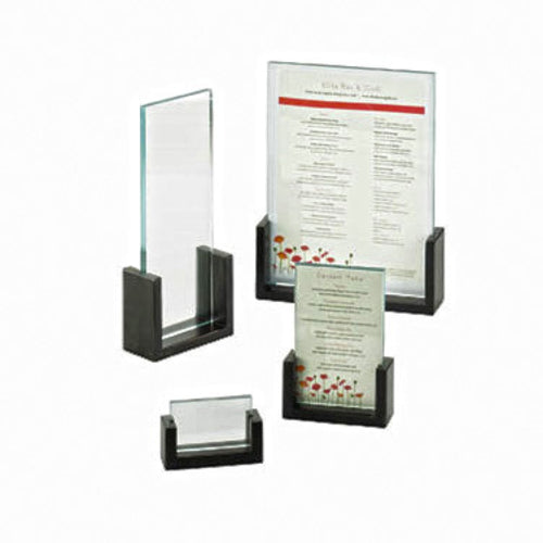 Cal-Mil 1510-46-96 Tabletop Menu Card Holder - 4" x 6", Acrylic/Midnight Bamboo-cityfoodequipment.com