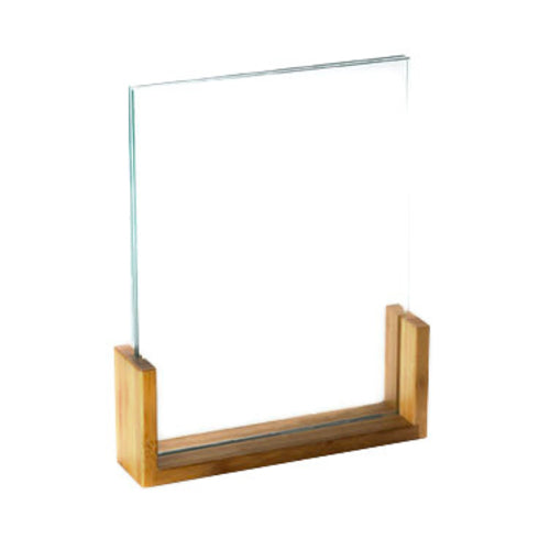 Cal-Mil 1510-811-60 Tabletop Menu Card Holder - 8 1/2" x 11", Acrylic/Bamboo-cityfoodequipment.com