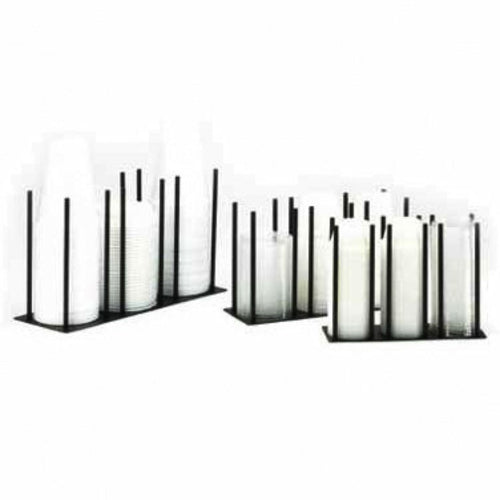 Cal-Mil 1516-2-13 Iron Lid Ramekin Organizer w/ 3 Slots Per Unit, 8 1/8 x 3 x 6"-cityfoodequipment.com