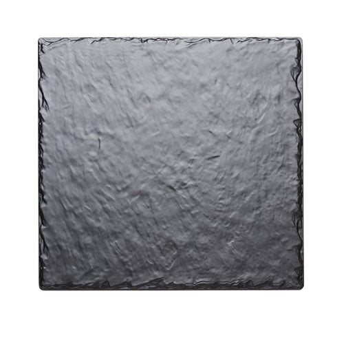 Cal-Mil 1522-1212-65M 12" Square Serving Board - Melamine, Black Faux Slate-cityfoodequipment.com